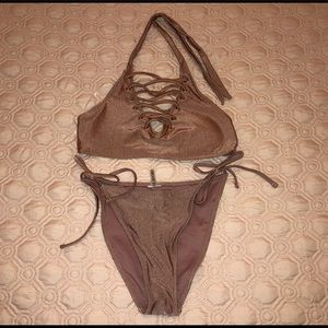 Shiny Light Pink Bikini 💕